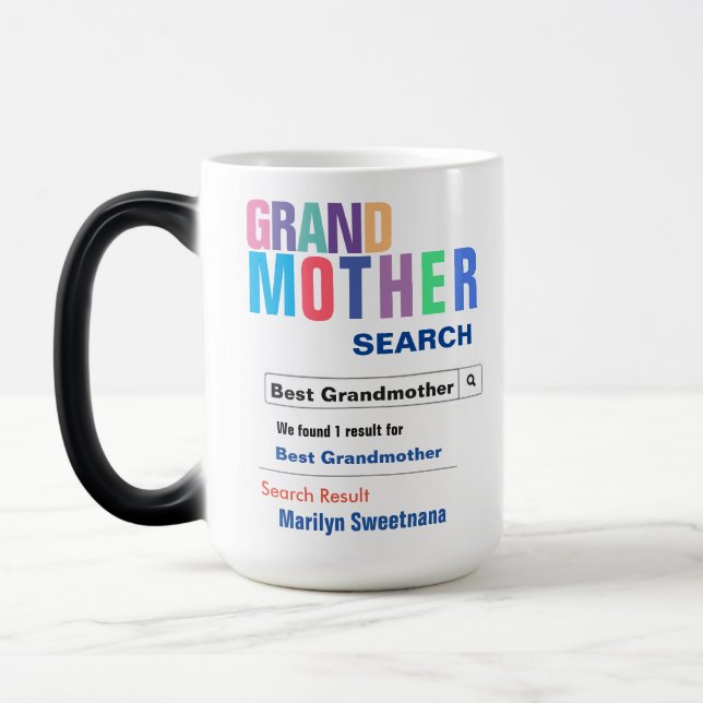 Taza Mágica Gracioso Personalizado Mejor regalo de abuela (Izquierda)