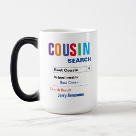 Taza Mágica Gracioso Personalizado Mejor regalo de primo
