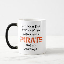 Taza Mágica Gracioso pirata rum Mug | Regalo de humor para beb