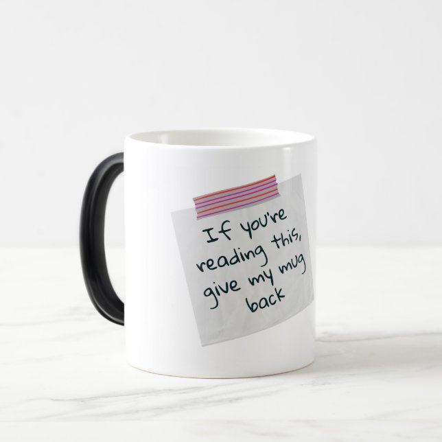 Taza Mágica Gracioso profesor Mug - "Si estás leyendo esto, da (Anverso izquierdo)