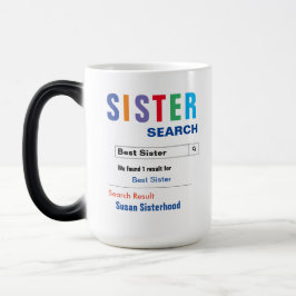 Taza Mágica Gracioso regalo de mejor hermana Personalizado