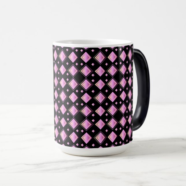 Taza Mágica Gradiente vibrante Patrón geométrico de diamante r (Anverso derecho)