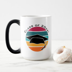 Taza Mágica Graduado Retro Graduado Cap Mortarboard