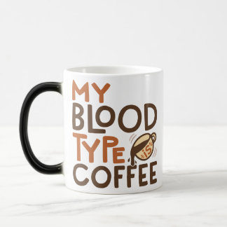 Taza Mágica Gráfico de tipo de sangre de café para regalo de a