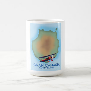 Taza Mágica Gran Canaria isla canaria, arte de cartel de viaje