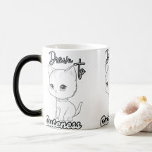 Gray Personalizado Kitten con ojos grandes