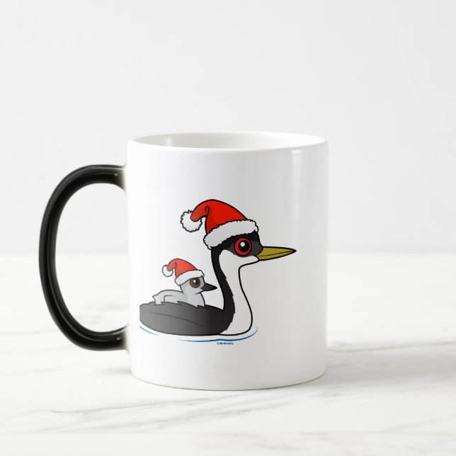 Taza Mágica Grebe Occidental Birdorable Santa (Izquierda)