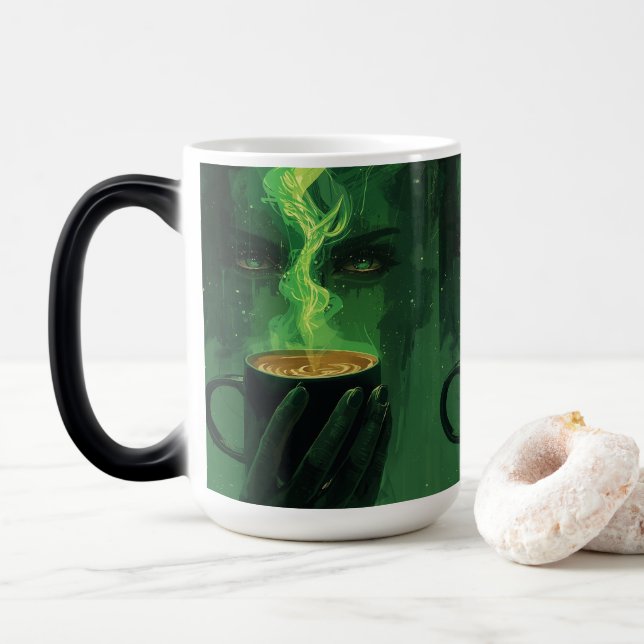 Taza Mágica Green Enigma – Soul Within the Steam (Con donut)