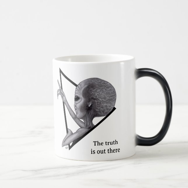 Taza Mágica Grey Alien, la verdad está ahí fuera (Derecha)