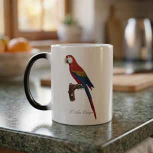 Taza Mágica Guacamayo Escarlata o Guacamayo Macao, Ara macao