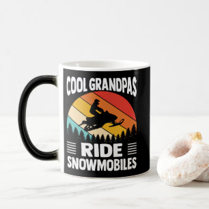 Taza Mágica Guay Grandpas Ride Snowmobiles Garndpa