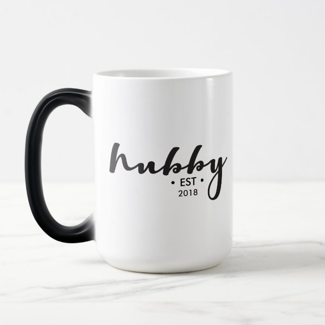 Taza Mágica Guión hubby personalizado del año establecido mode (Izquierda)