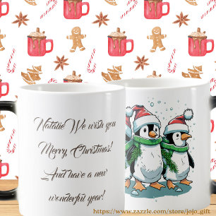 Taza Mágica Guión personalizado y hermoso para Navidad