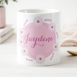 Taza Mágica Guirnalda de margaritas rosa pastel