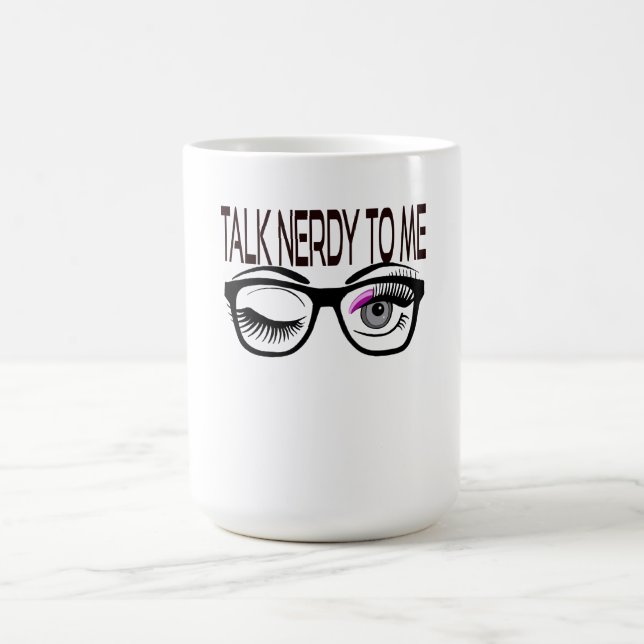 Taza Mágica Hablar Nerdy A Mí Gafas Geek Winky Eye Pink (Centro)