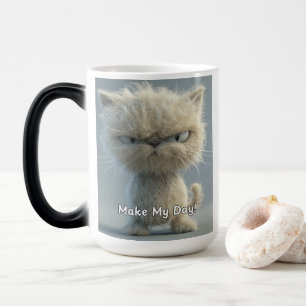 Taza Mágica Hacer mi día - Gato sarcástico
