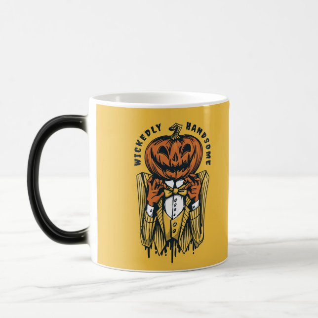 Taza Mágica Halloween de Jack-O-Lantern increíblemente guapo (Izquierda)
