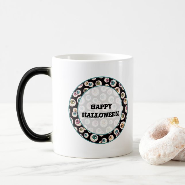 Taza Mágica Halloween Eyeballs (Con donut)