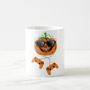 Taza Mágica "Halloween Jack-O-Lantern Gamer Mug - Divertido ju