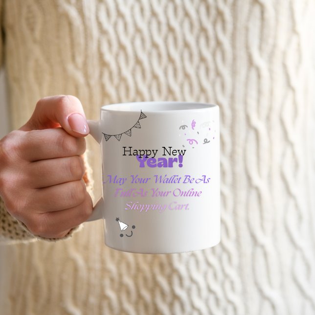 Taza Mágica Happy New Year 2026 Funny Quote Gift, (#HappyNewYear #FunnyGift #CuteDesign #HolidayGifts #GiftIdeas #PositiveVibes #OfficeGift )