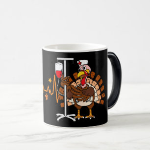 Taza Mágica Heartbeat Turquía Enfermera de Acción de Gracias C
