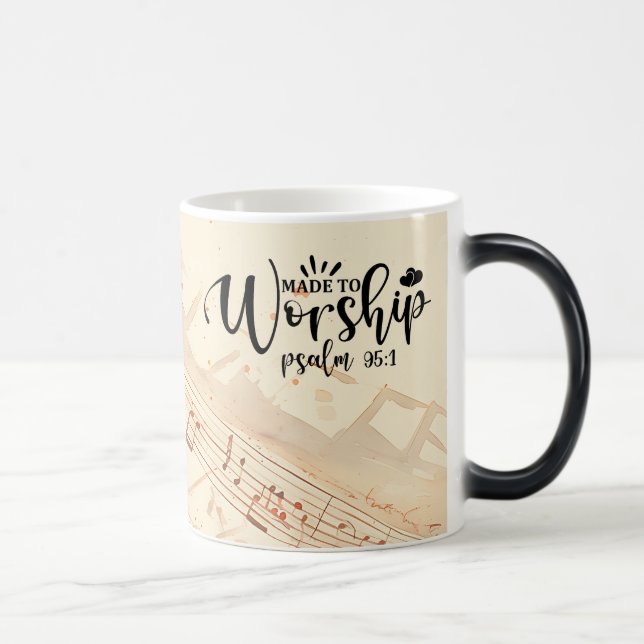 Taza Mágica Hecho para venerar la Inspiradora cita cristiana (Derecha)