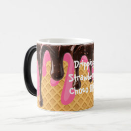 Taza Mágica Helado,Gota de Felicidad de Choco Fresa