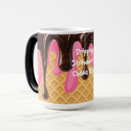 Taza Mágica Helado,Goteando Felicidad de Choco Fresa