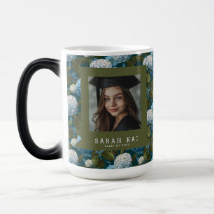 Taza Mágica Hermosa graduada con estampado de hortensias
