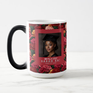 Taza Mágica Hermosa impresión de clavel Felicita Graduado