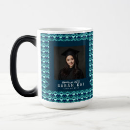 Taza Mágica Hermosa impresión en zigzag para clase graduada