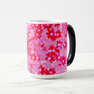 Taza Mágica Hermosas Flores Rojas