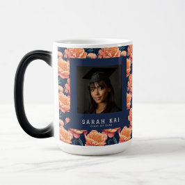 Taza Mágica Hermosas Peonías Florales Escuela Secundaria Gradu