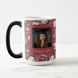 Taza Mágica Hermosas Peonías Regalo de Graduación para Esposo 