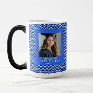Taza Mágica Hermoso patrón de Chevron para la graduación del n