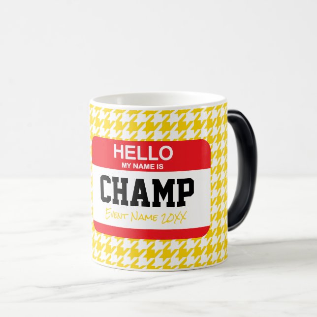 Taza Mágica Hincha Deportiva Mi Nombre Es El Año De Eventos De (Anverso derecho)