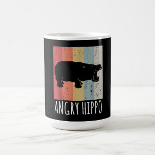 Taza Mágica Hippo Enojado Retro - Hipopótamo Vintage