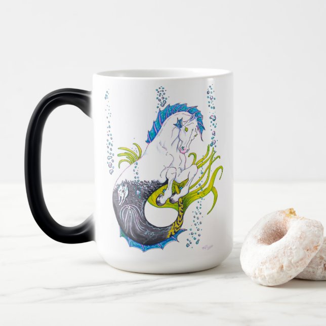 Taza Mágica Hippocampus (cráneo) (Con donut)