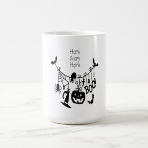 Taza Mágica Hogar asustado Bats Calabaza, gato negro, vodoo