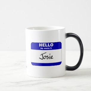 Taza Mágica Hola mi nombre es Josie (azul)