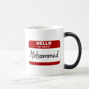 Taza Mágica Hola mi nombre es Mohammed (rojo)