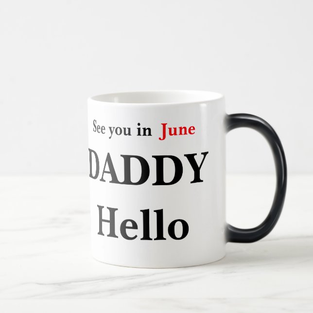 Taza Mágica Hola papá Embarazo revelar Café Mug (Derecha)