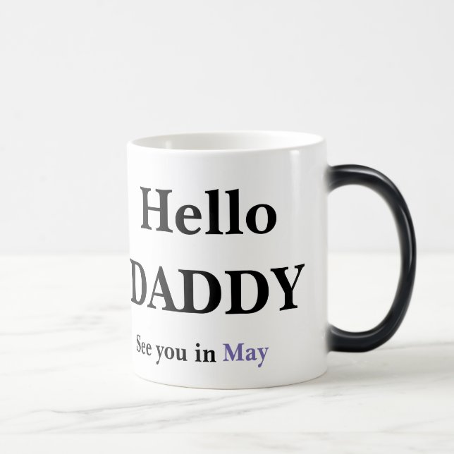 Taza Mágica Hola papá Embarazo, revelar café Mug (Derecha)