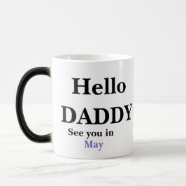 Taza Mágica Hola Papi Embarazo Embarazo Revelado Completo Café