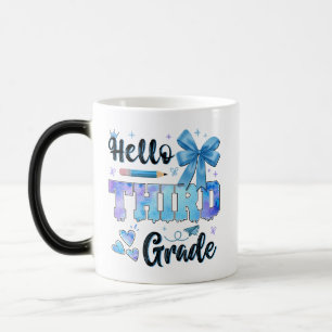 Taza Mágica Hola Tercer Grado Primer Día de Colegio Coqueta