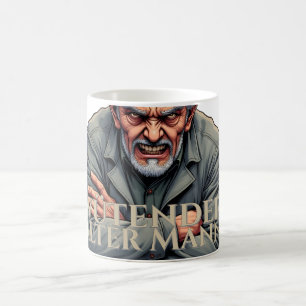 Taza Mágica Hombre anciano enfadado - Ilustración de dibujos a