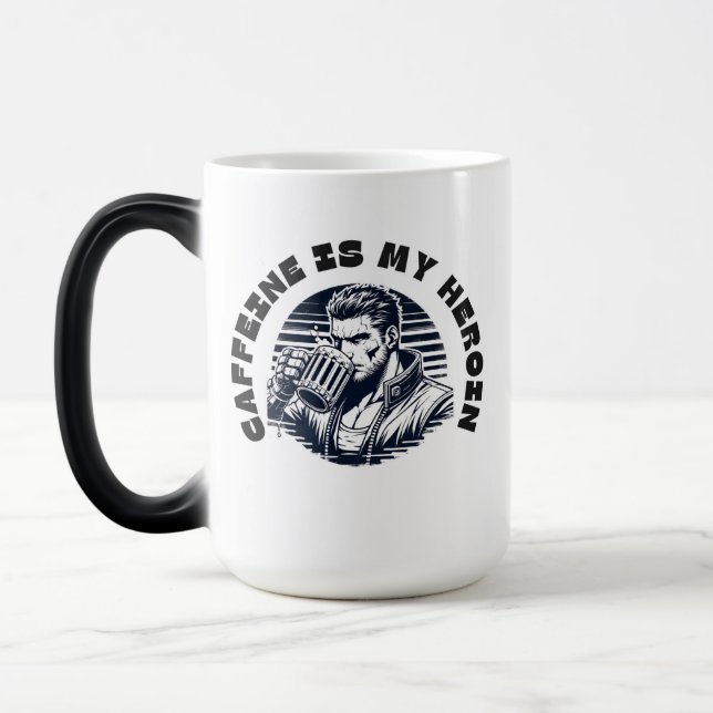 Taza Mágica Hombres que disfrutan tomando café con humor negro (Izquierda)