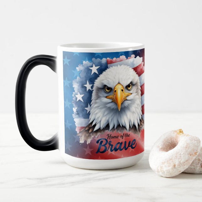 Taza Mágica Home of the Brave-American Eagle (Con donut)