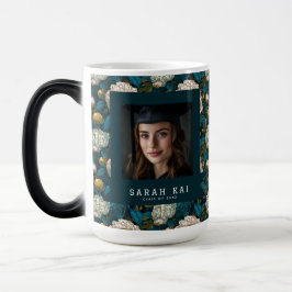 Taza Mágica Hortensias Negras Regalo de Graduación