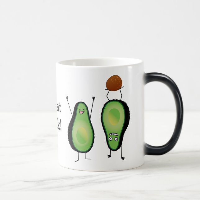 Taza Mágica Hoyo verde divertido del handstand del aguacate (Derecha)
